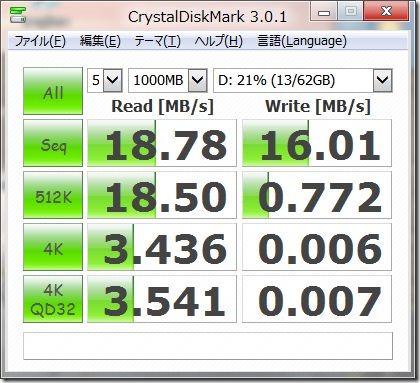 CrystalDislMark_Centon_64GB_SDXC_901-16G_Win8