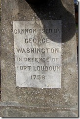 Inscription on Fort Loudoun cannon in Winchester, VA
