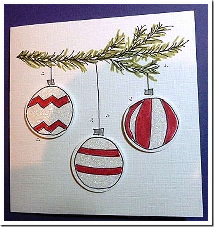 Doodles Christmas Bauble Card