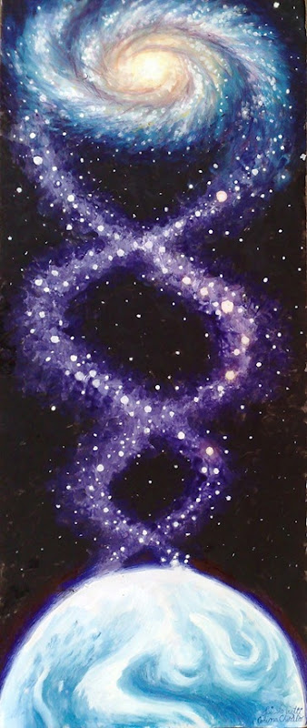 Spirala vieti - The spyral of life - The Cosmic DNA - Painting