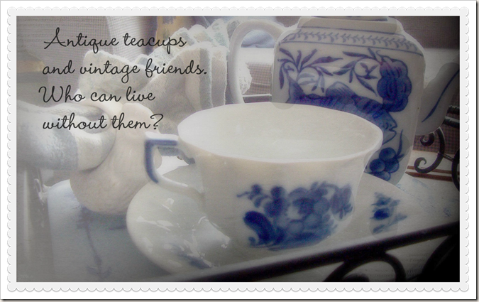 antique teacups framed