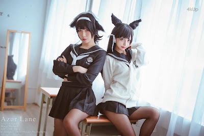 Coser@沖田凜花Rinka & 椎名くるみ Shiina Kurumi – Azur Lane – 爱宕高雄 Sailor Suit
