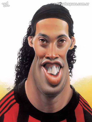 La caricatura de Ronaldinho