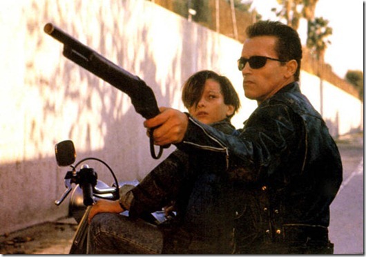 VARIOUS EDWARD FURLONG FILM STILLS...No Merchandising. Editorial Use Only. No Book Cover Usage<br /> Manadatory Credit: Photo by Everett Collection / Rex Features (422526a)<br /> TERMINATOR 2: JUDGMENT DAY, Edward Furlong and Arnold Schwarzenegger, 1991<br /> VARIOUS EDWARD FURLONG FILM STILLS<br /> <br />
