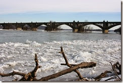 Susquehanna River Ice at Wrightsville, by Sue Reno