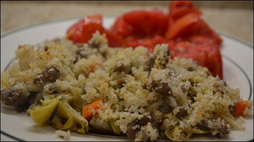 sausage and artichoke risotto