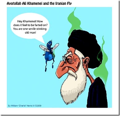 Khamenei and Iranian Fly toon