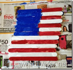 Popsicle Stick American Flag @ whatilivefor.net