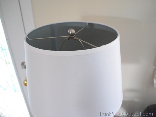 lampshade with cool green/gray lining