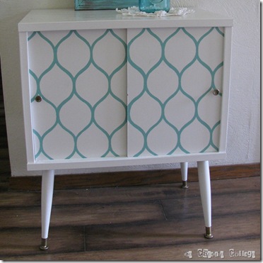 The Creative Collage - record cabinet stencil