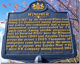 Windber marker in the borough of Windber, PA (Click any photo to enlarge)