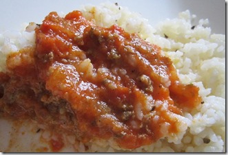 herbed rice with sbarro meat sauce, 240baon