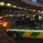 taxi waiting outside of shinjuku station in Chiba, Japan 