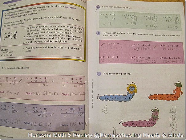 Horizons Math 5 Review @ Homeschooling Hearts & Minds