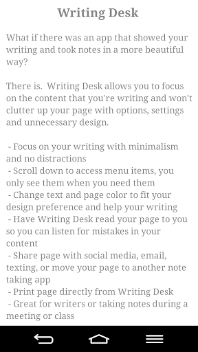 【免費生產應用App】Writing Desk Lite-APP點子