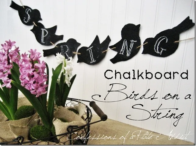 CONFESSIONS OF A PLATE ADDICT Chalkboard Birds on a String