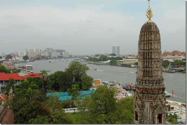 A river view from Wat Arun, Bangkok, Thailand