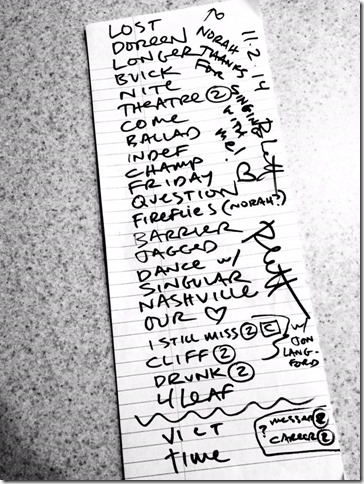 Rhett Miller Set List, Cleveland, 11/2/14