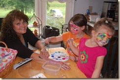 face painting with Gram