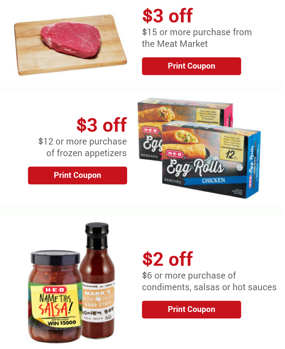 Melissa's Coupon Bargains NEW! 13 worth of HEB Printable Coupons for