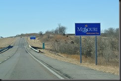 The Welcome sign....about a mile inside the state