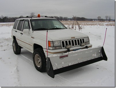 1995 Jeep with Snow Sport Utility Plow