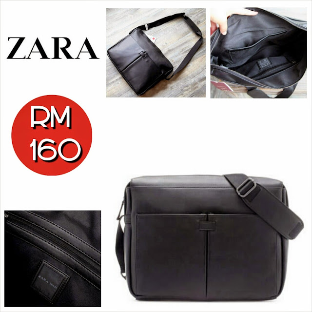 ZARA Men's Messenger Bag (Black) SHANTEK COLLECTION