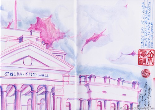 St Kilda Townhall Sketch