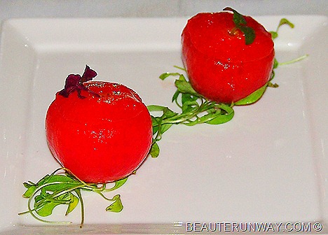 The Halia Menu Vine cherry tomato, watermelon cucumber granité  