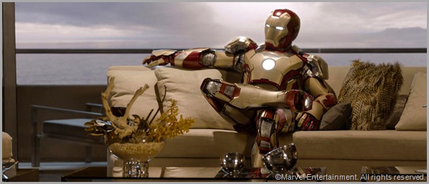 Iron Man takes a breather. CLICK to visit the official IRON MAN 3 site.