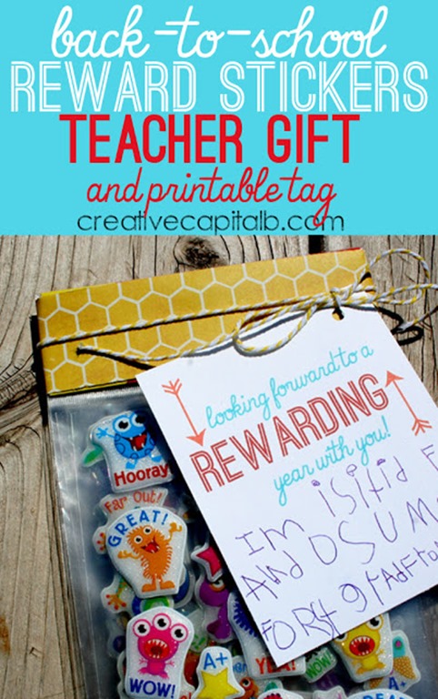 Useful Teacher Gift for Back to School_ Reward Stickers with this free printable tag