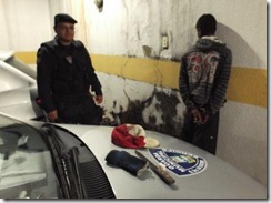 suspeito preso pelo rope socorro