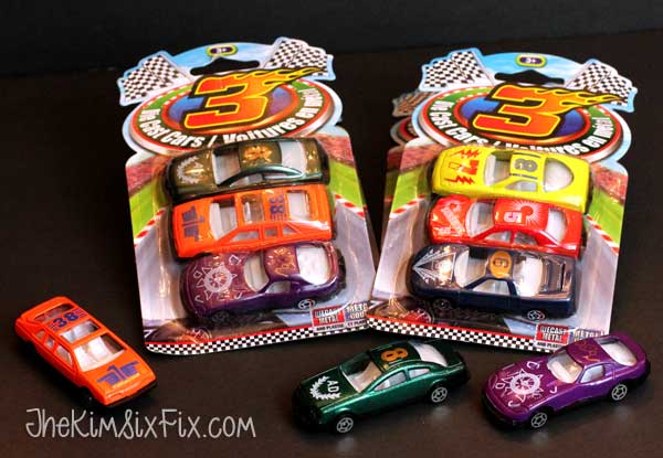 Dollar store matchbox cars