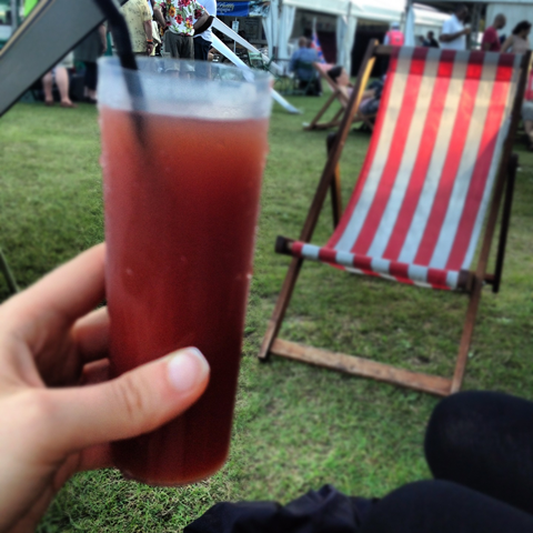 Day #231 - chilling with a Bloody Mary in Battersea Park