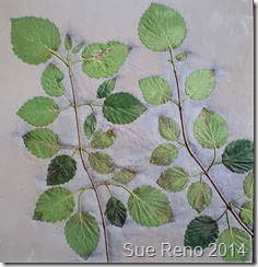 Vole and Viburnum, by Sue Reno, work in progress image 6