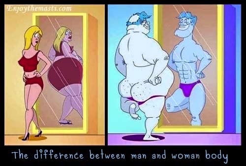 difference between man and woman  body