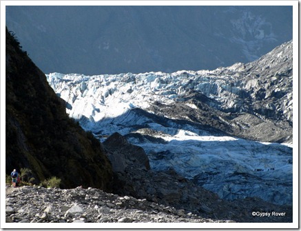 Halfway down the Fox Glacier.