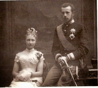 Estefanía de Be´lgica y Rodolfo de Austria enla época de su compromiso.