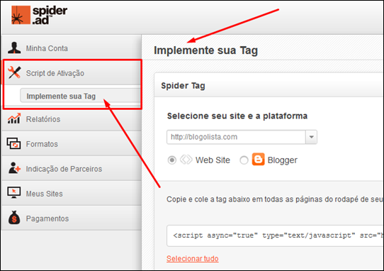Monetize seu site com o Spider.Ad - programa afiliado alternativo - Visual Dicas