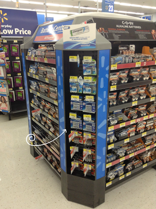 new recycled batteries from Energizer at Walmart