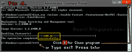  if cmd completed successfully Type Exit Press Enter