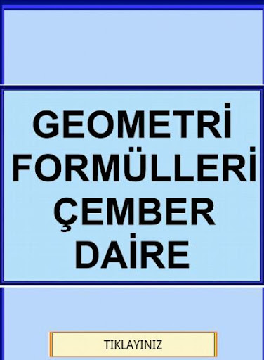 Geometri Formülleri Çember YGS