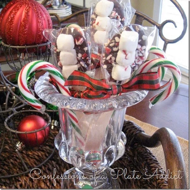 CONFESSIONS OF A PLATE ADDICT Hot Cocoa Station Christmas Centerpiece