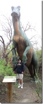daddy posing with a dino
