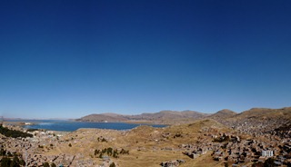 Puno on the shore of Lake Titicaca.