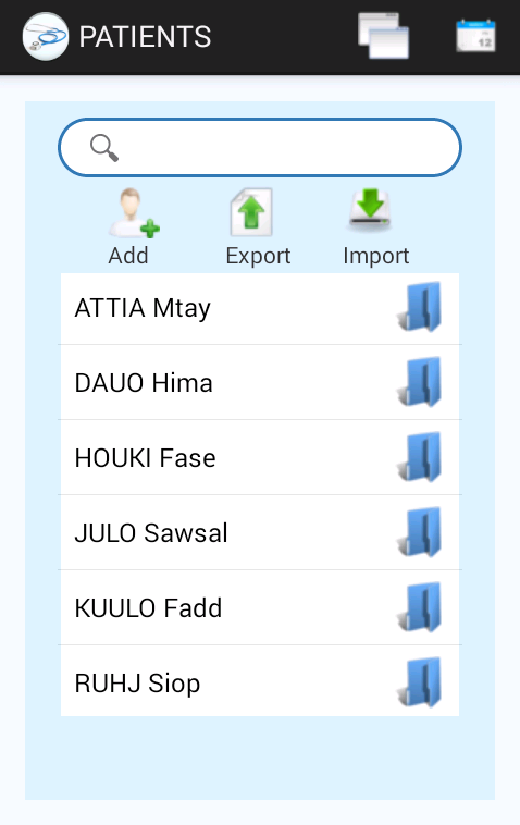 Doctor M Patient record Screen 2