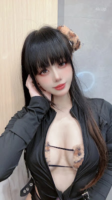 Coser@九言 豹纹内衣