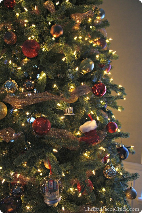 brown and red ornaments