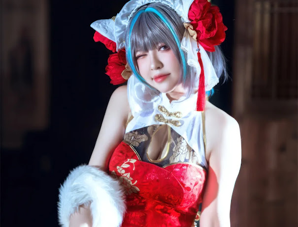 Coser@半半子 柴郡中华娘旗袍