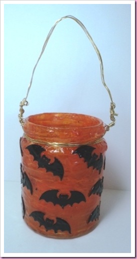 Halloween Bats Jar Lantern